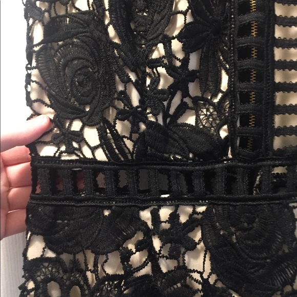 Black Lace Cocktail Dress - Picture 4 of 6